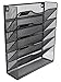 EasyPAG 6 Tier Mesh Wall Hanging File Organizer Holder Magzine Rack,Black