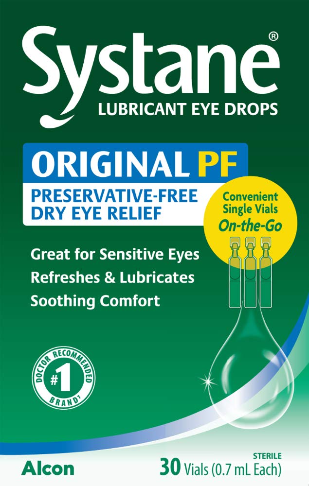 Systane Ultra Eye Drops, 60 Count Long Lasting Eye Drops Vials, 30 Count Bundle