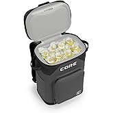 CORE Magnetic Leak Proof Soft Cooler with Waterproof Zipper | Insulated Bag Portable Ice Chest Box | Best Soft Cooler for Food & Beverages for Tailgating, Car Camping, Travel, and Family Beach Picnics