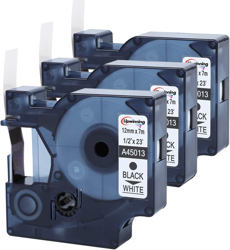 Upwinning Compatible Label Tape Replacement for Dymo D1 S0720530 12 mm