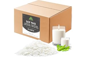 Soy Wax Flakes, Waxcanpy Pure & Natural Candle Wax, Organic Soy Wax 10 lb / 4.54 kg, Premium Candle Wax for Candle Making, No