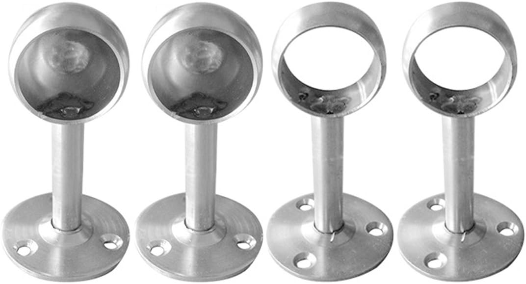 NAT Attlee Bracket for Curtain Rod, 4 Set Φ0.75 inch Ceiling Mount