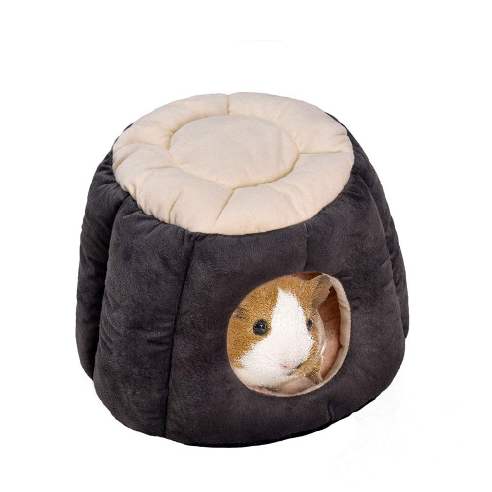 Warm Guinea Pig Bed Trunk-Shape Rabbit House Bedding Soft Nest Small Animal Cave Hideout for Small Animals Bunny Cat