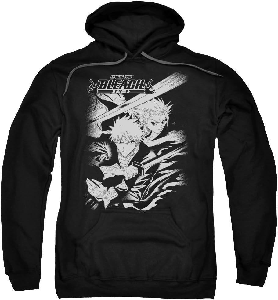 Bleach Mens Swords Pullover Hoodie, XXXXLarge, Black