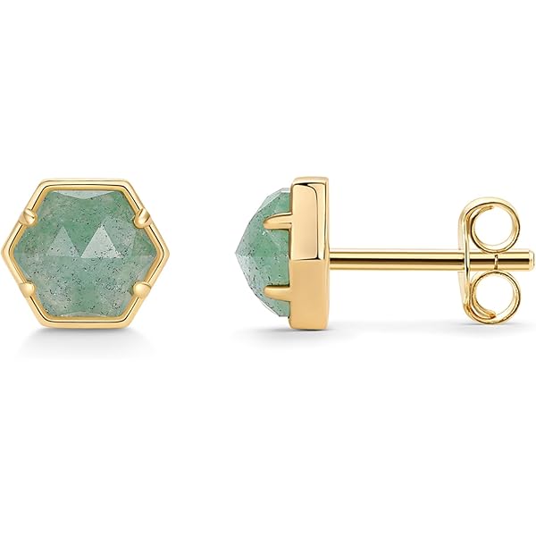 Pendientes De Oro 18k Con Piedra Color Esmeralda PM-21285-ES