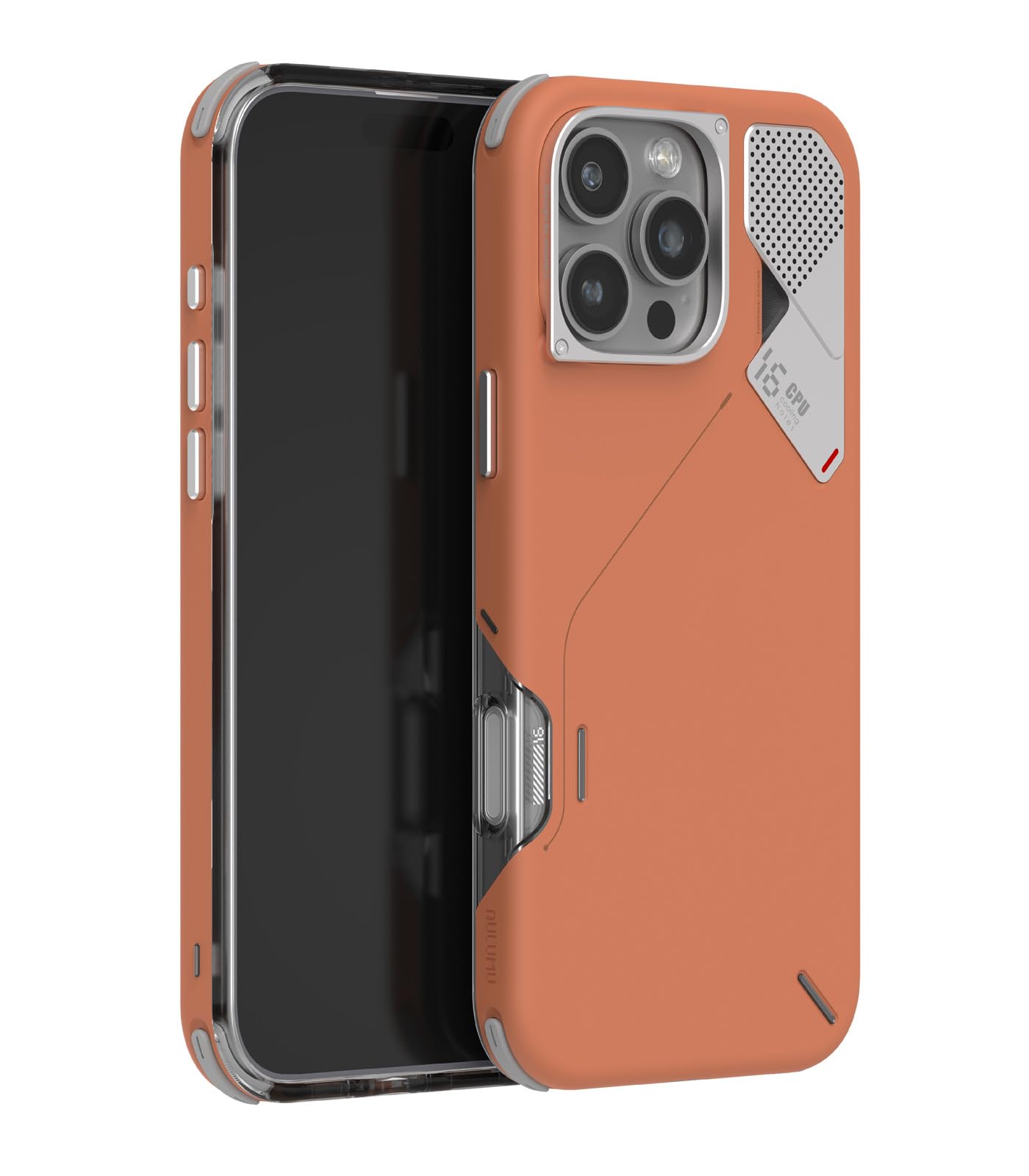 Photo 1 of Aulumu A16 Shockproof Case for iPhone 16 Pro Max | Updated Camera Control | Real Cooling | Aluminum Alloy Camera Frame | Multi-Layer Composite Protection - Yellowish-Brown