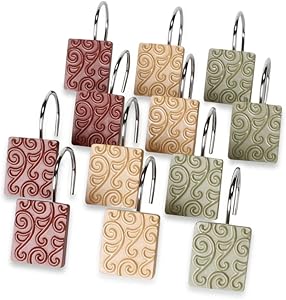 SKL HOME by Saturday Knight Ltd. Inspire Shower Curtain Hooks, 2.75x3.8x7.05, Multicolored