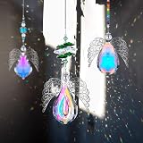 HDCRYSTALGIFTS Crystal Guardian Angel Suncatcher Pendant AB Color view 6