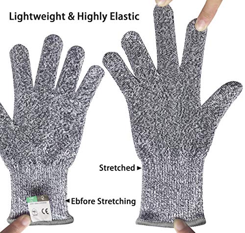 4 Pack Cut Resistant Gloves - Safety Gloves Food Grade Cut Proof Gloves, Safety Cutting Glove for Hand Protection in Kitchen - Thumbnail 2