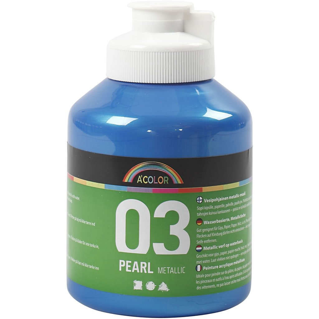 A-Color Acrylic Paint, blue, 03 - metallic, 500ml