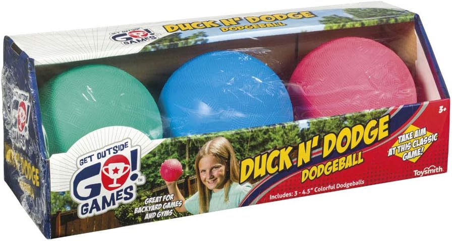 Toysmith Get Outside GO! Pro-Ball Set, Pack of 3 (5-inch soccer ball,6.5-inch football and 5-inch basketball): Toys & Games