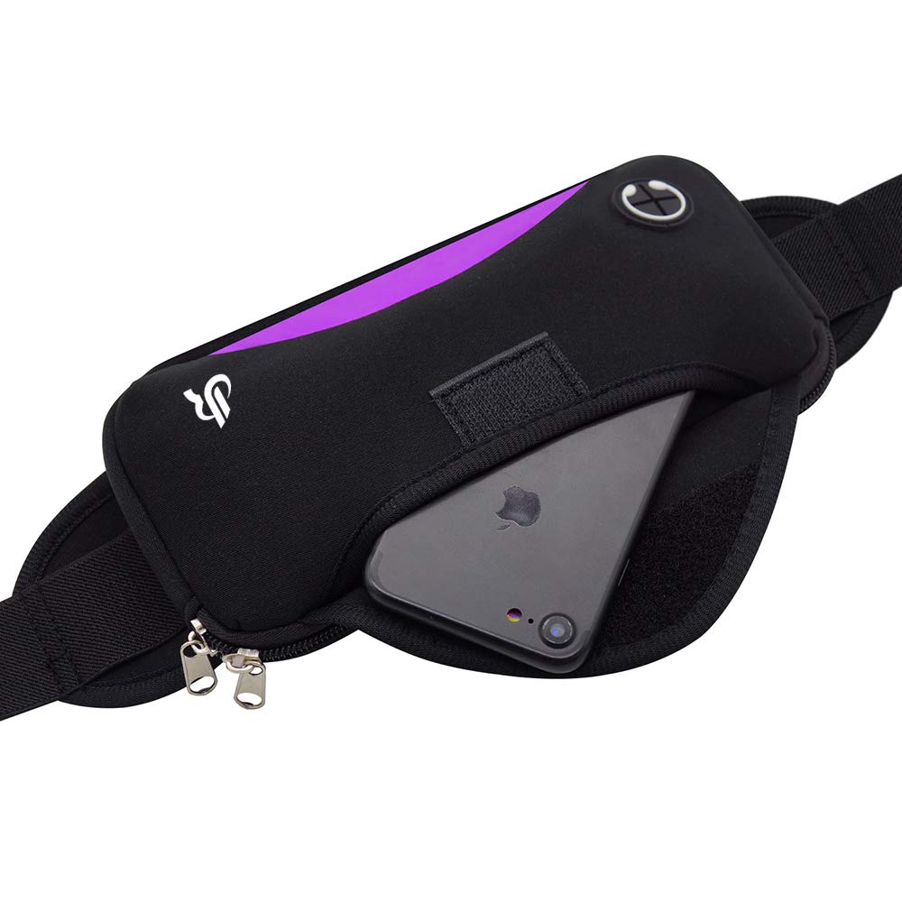 Y&R Direct Fanny Pack Running Belt Pouch Slim Soft Nylon Water Resistant Waist Bag for Man Women Walking Hiking Jogging Carrying iPhone Xs / 8 Plus Samsung S10 Plus/Note 8 Great Gifts