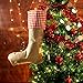 favide 9 Pieces Christmas Burlap Stockings Xmas Fireplace Hanging Stockings for Christmas Decoration DIY Craft (Color Set 1, 9)