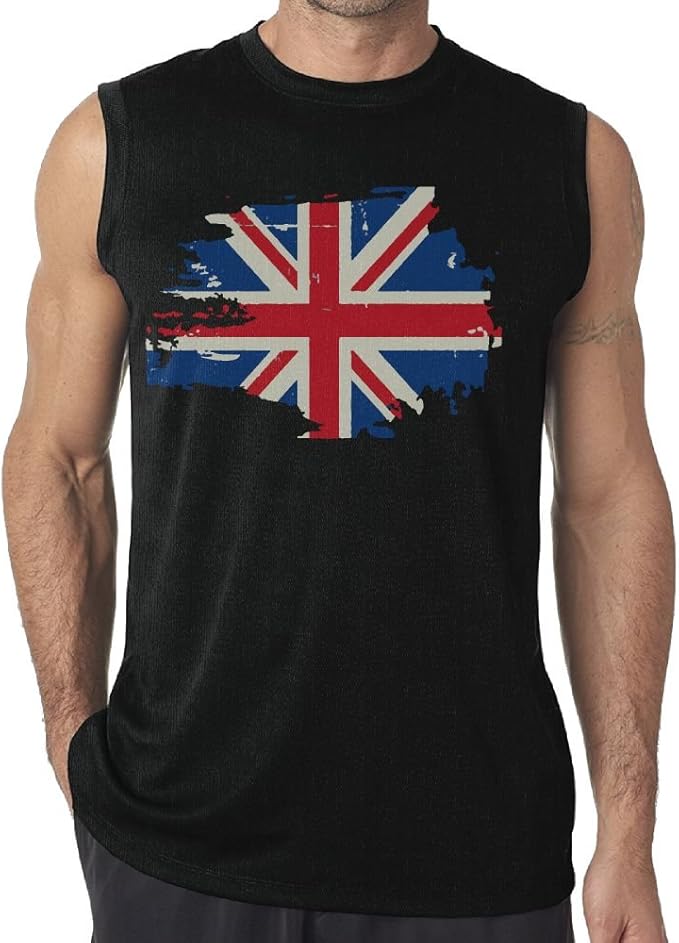 JohnKi01 Mens British Flag Retro Sleeveless T-Shirt Top Tank Top Cotton Sleeveless for 