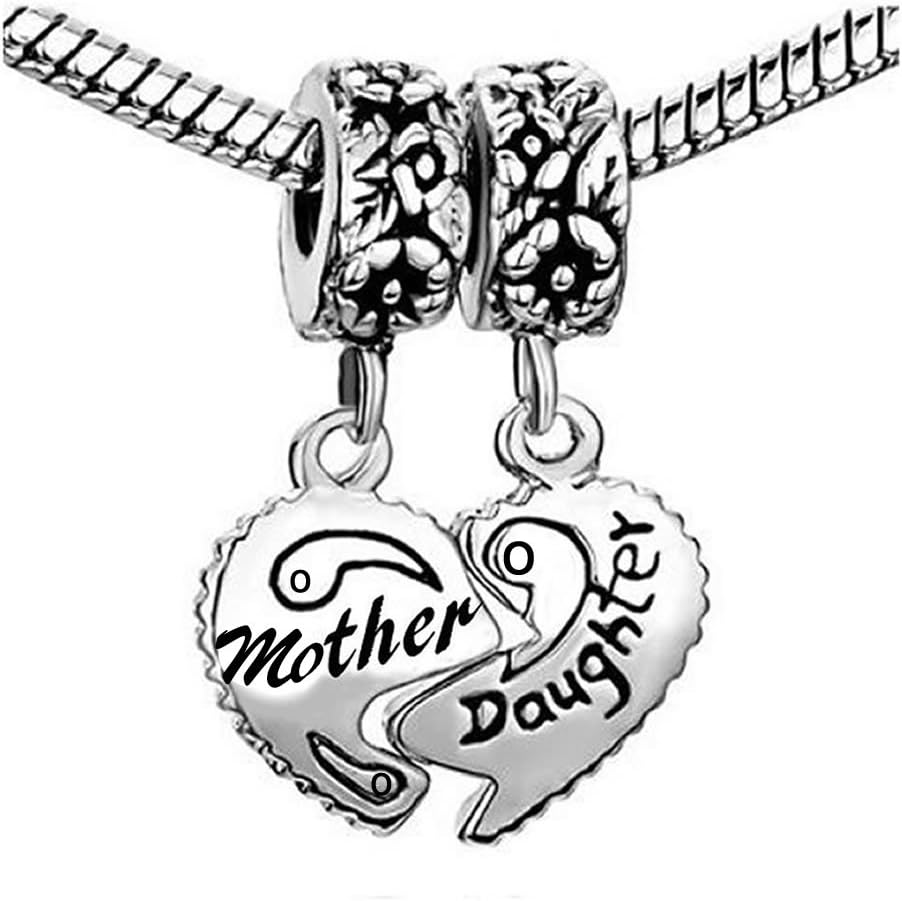 Sexy Sparkles Charms for Bracelets spacers Mother Daughter 2pc European Style Compatible