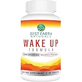 Best Earth Naturals Wake Up Formula, Supplement Delayed Time Release Energy 40 Count