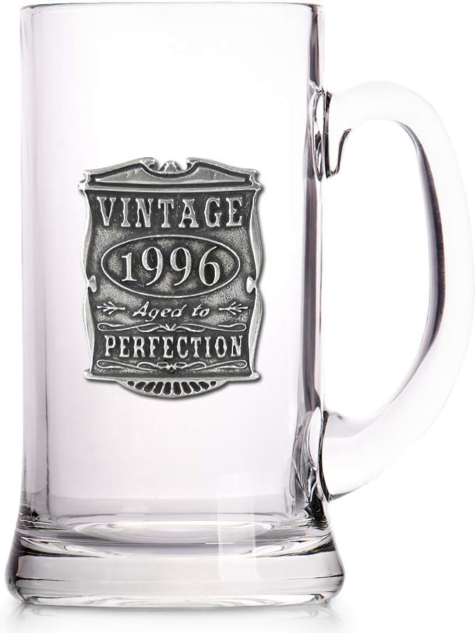 English Pewter Company 1 Pint Vintage Years 2000 25th Birthday or Anniversary Beer Mug Glass Tankard - Image 3