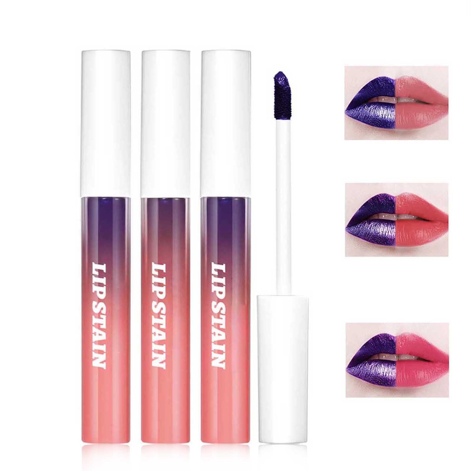 3Pcs Peel Off Lip Liner Stain,Highly Pigmented Long Lasting Lip Stain Peel Off,Waterproof Lip Stain,Matte Finish Lip Liner (3 Colors/Set, A)