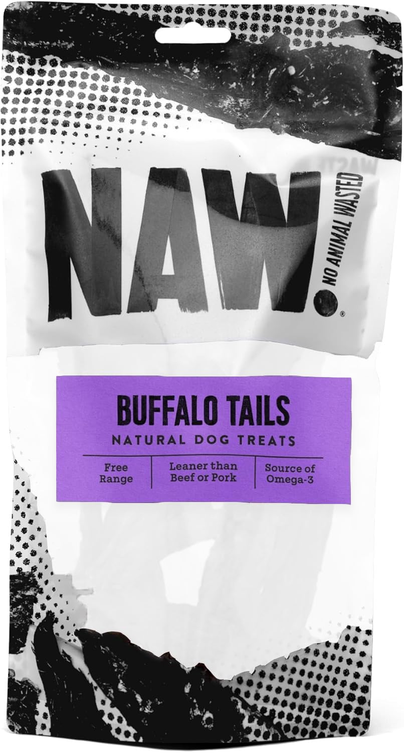 NAW | Buffalo Tails | 200g Pack | Premium Natural Dog Treats | Helps Support Healthy Dental Hygiene | 100% Buffalo | A Leaner Source Of Protein | Dog Chew