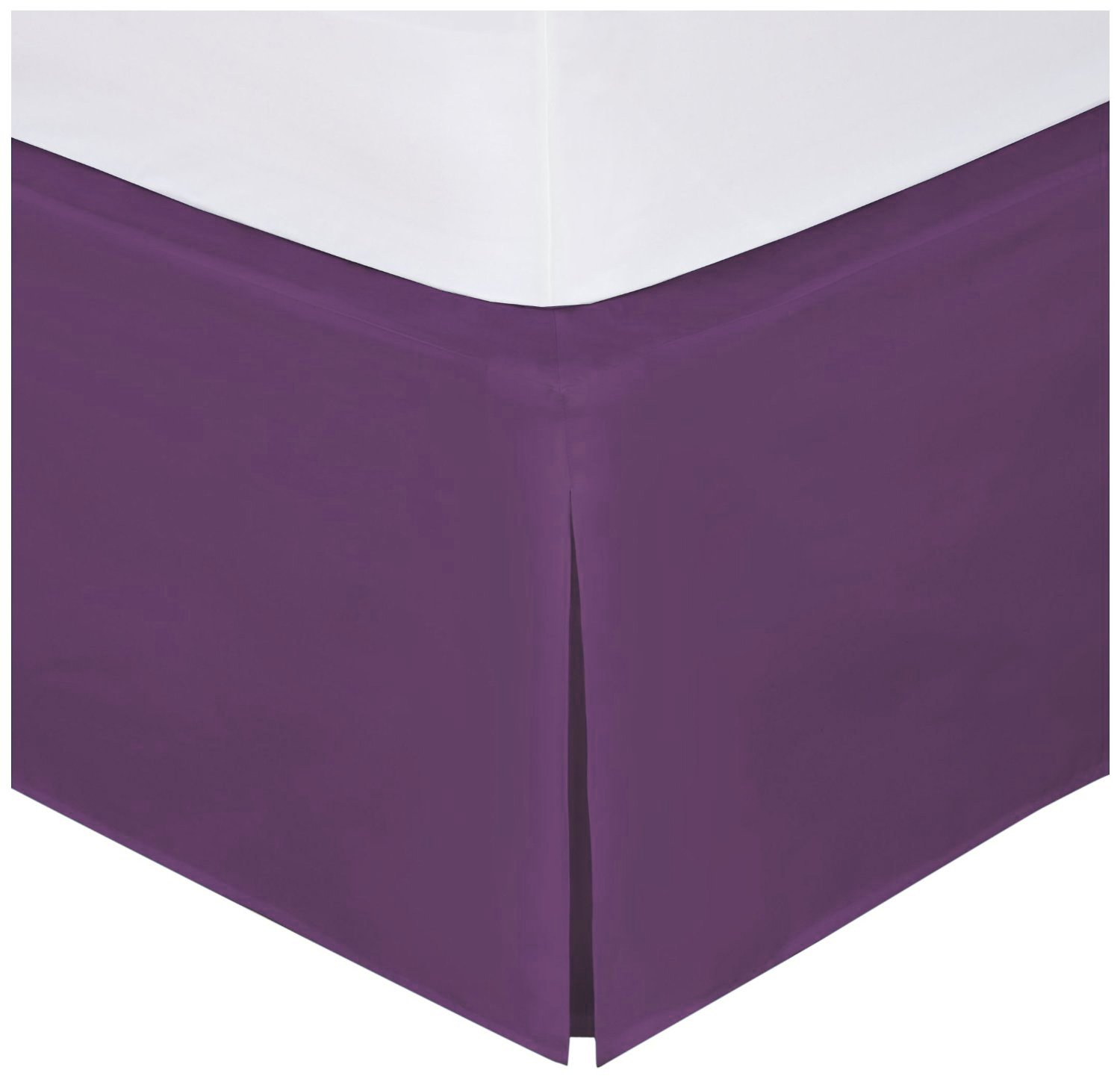 Fancy Collection Queen Size Easy Care Tailored Microfiber 14-inch Bed Skirt Solid Purple New
