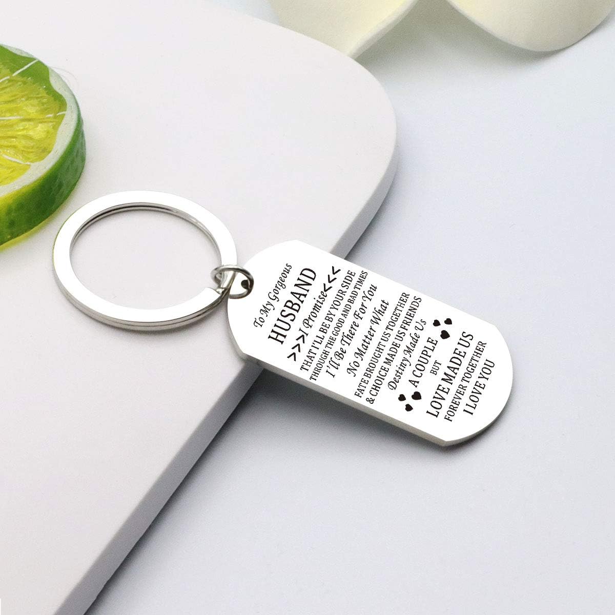 HULALA To MY Gorgeous Husband Keyring Valentines Gifts For Him I Love You Romantic Couple Men Keychain Birthday Anniversary Presents - Image 5