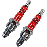 High Performance 3 Electrode Iridium A7TC A7RTC CR6HSA C6HSA C7HSA CR7HSA Spark Plug for GY6 50cc 70cc 90cc 110cc 125cc 4Stroke Engine Dirt Pit Bike Moped Scooter ATV Motorcycle 2Pcs