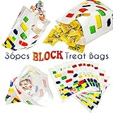 Building Block Treat Bags, 36pcs for Lego Themed Children Birthday Party