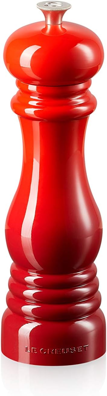 Le Creuset Classic Adjustable Salt Mill Grinder, Chip-Resistant ABS Plastic, Anti-Corrosion, 40g, 21 cm, Cerise, 96002000060000 - Image 3