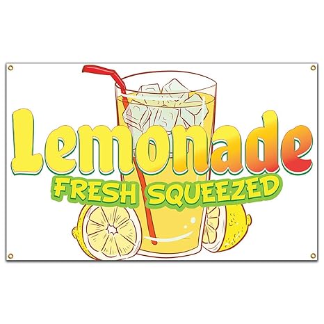 Amazon Com Lemonade Fresh Squeezed 60 Banner Concession Stand