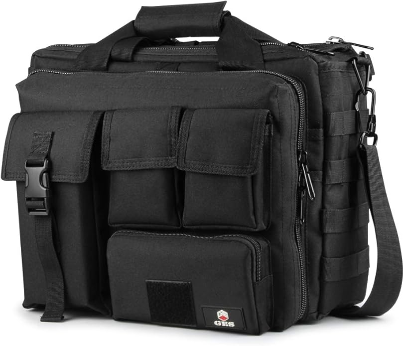 Tactical Briefcase, 17.3 Inch Men's Messenger Bag Military Briefcase