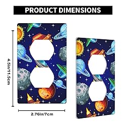 Pznen Outer Space Duplex Receptacle Outlet Wall