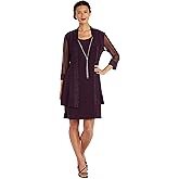 R&M Richards Sparkly Shift Dress and Jacket Set