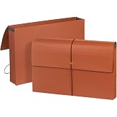 Blue Summit Supplies 10 Redrope Expanding File Wallets, Legal, 3.5" Brown | 3.5 in Expansion, Elastic String Closure, Legal Size, for Documents, Files, and Travel Filing