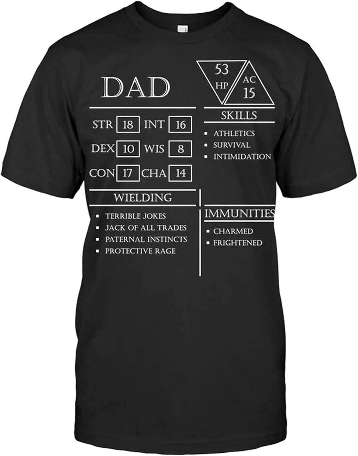 dad dnd stats shirt