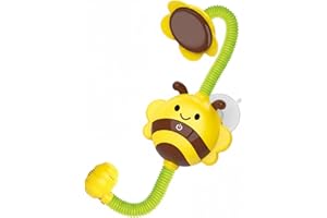 Baby Bath Sprayer, Fun Bee Shower Head for Bathtub with 360° Rotation & Strong Suction Cup, Toddler Bath Toy for Easy Rinsing