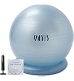東急スポーツオアシス フィットネスクラブがつくった バランスボール 75cm (リング & エクササイズDVD & ハンドポンプ付き) FB-800 (アイスブルー)