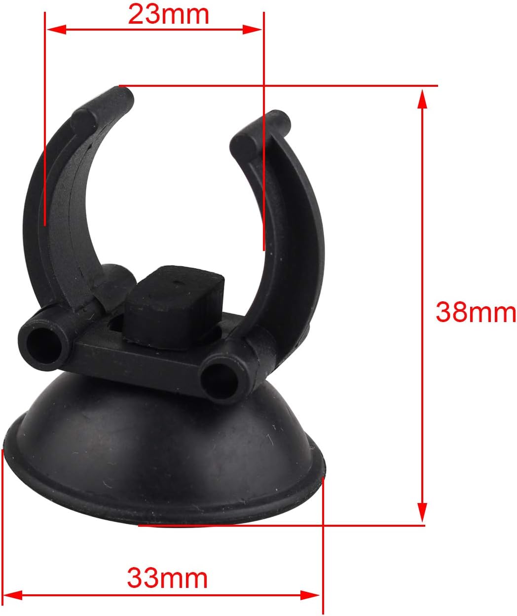 HALJIA 10PCS 23mm Aquarium Fish Tank Suction Cups Airline Hose Pump Air Line Tubing Holder Aquarium Suction Cup Clips Airline Tube Holders Clamps for Fish Tank Black - Image 5