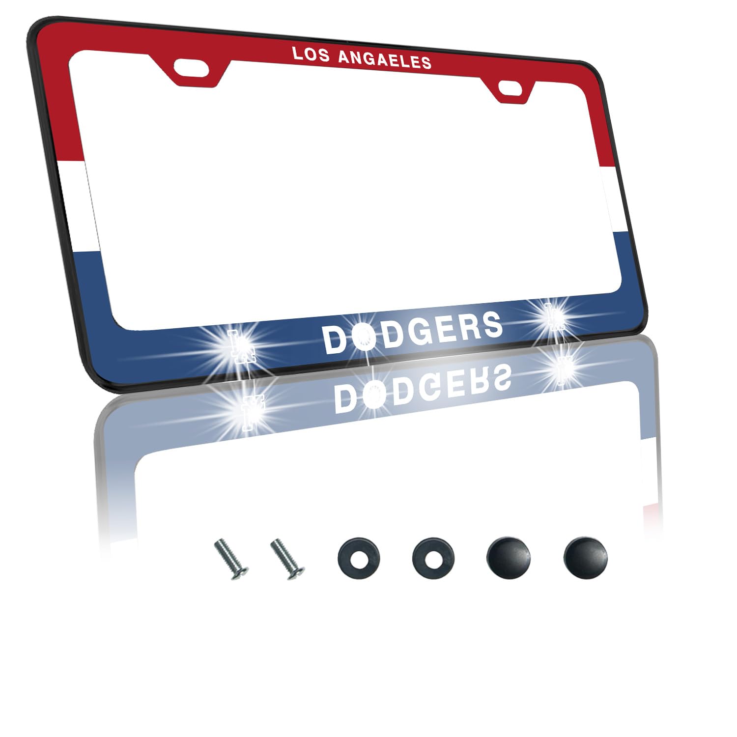 Photo 1 of 1 Pack License Plate Frame for Dodgers Car, Sports Team Fans Design