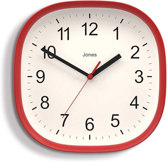 Jones Clocks ® Sprite Wall Clock 22cm Perfect as a Kitchen Clock, Living Room Wall Clock or