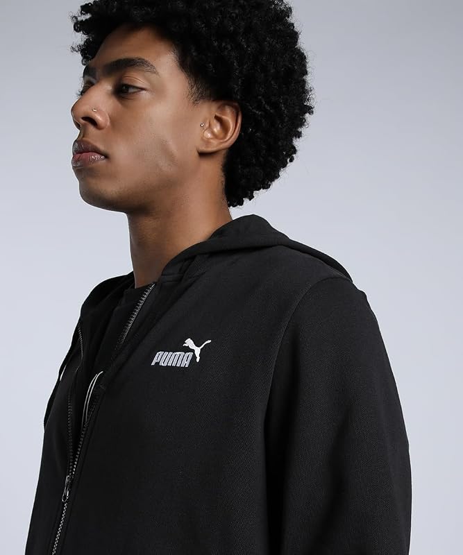 Ess No. 1 Logo Full-Zip Hoodie FL, Giacche di Sudore Uomo, PUMA Black,