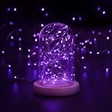 cshare Fairy Lights 5m 50 LEDs Battery Operated Purple Wire IP65 Waterproof view 3