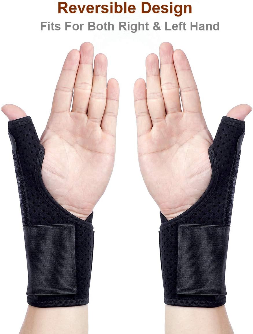 Ultrafun Trigger Finger Splint Brace Support Breathable Wrist and Thumb Fracture Finger Stabilizer Brace Sleeves for Pain Relief, Carpal Tunnel Arthritis Tendonitis (Black): Health & Personal Care