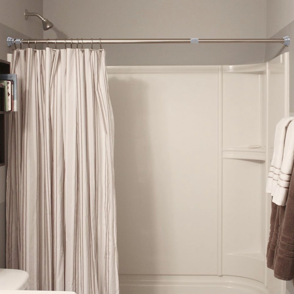 Beokreu Shower Curtain Rod Easy Installation Spring Tension Shower