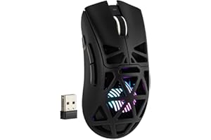 MechLands Aula SC620 Gaming Mouse, 2.4G/USB-C/BT Wireless Mouse with 400mAh Battery, Adjustable 12,000 DPI & 1000 Polling Rat