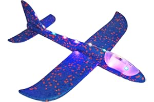 Foam Airplane Glider - Hand Throw Aircraft Model | 48cm Flying Plane Toy, High Performance Outdoor Aeroplane Game for Childre