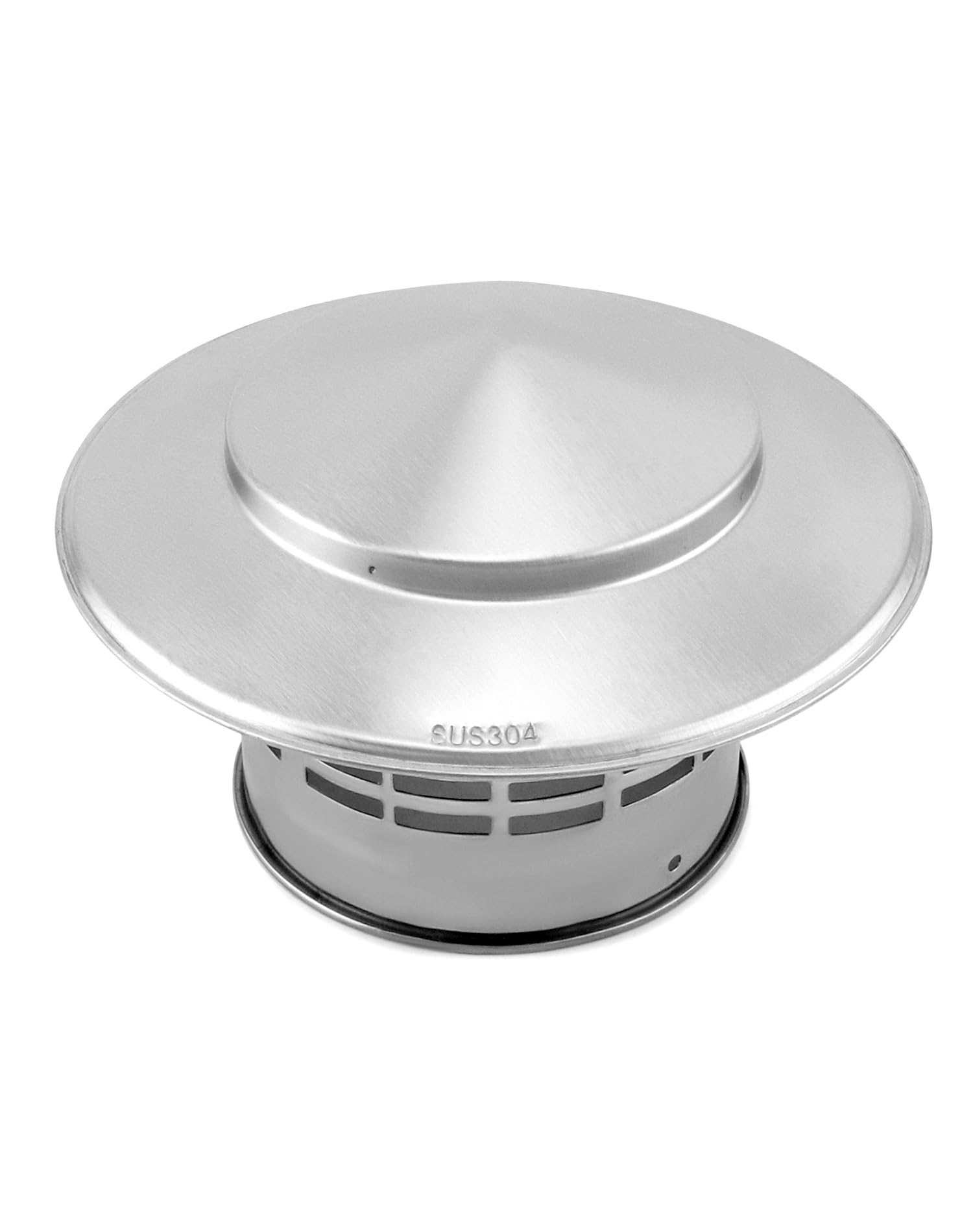 QWORK® 110 MM Roof Rain Cap 304 Stainless Steel, Chimney Cover, Vent Hood, Chimney Caps
