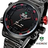 Ltfei Brand Weide Men's Military Dive Swimming Watch Dual Time Led Digital Analog Quartz Wrist Sports Watch Chronograph 1104 Yellow