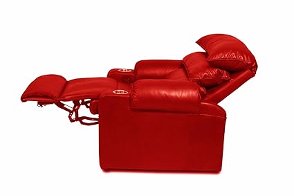 Red Single Seater Manual Recliner (Leatherette)