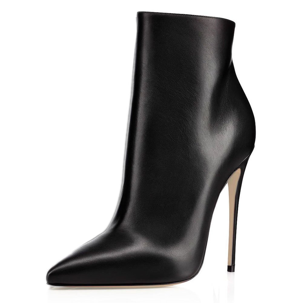 View 1 of ***(HEAVILY USED/ MINOR DAMAGE)***COLETER Women's Black Ankle Boots Closed Pointed Toe Stilettos Autumn Dress Booties M-Black 6 US