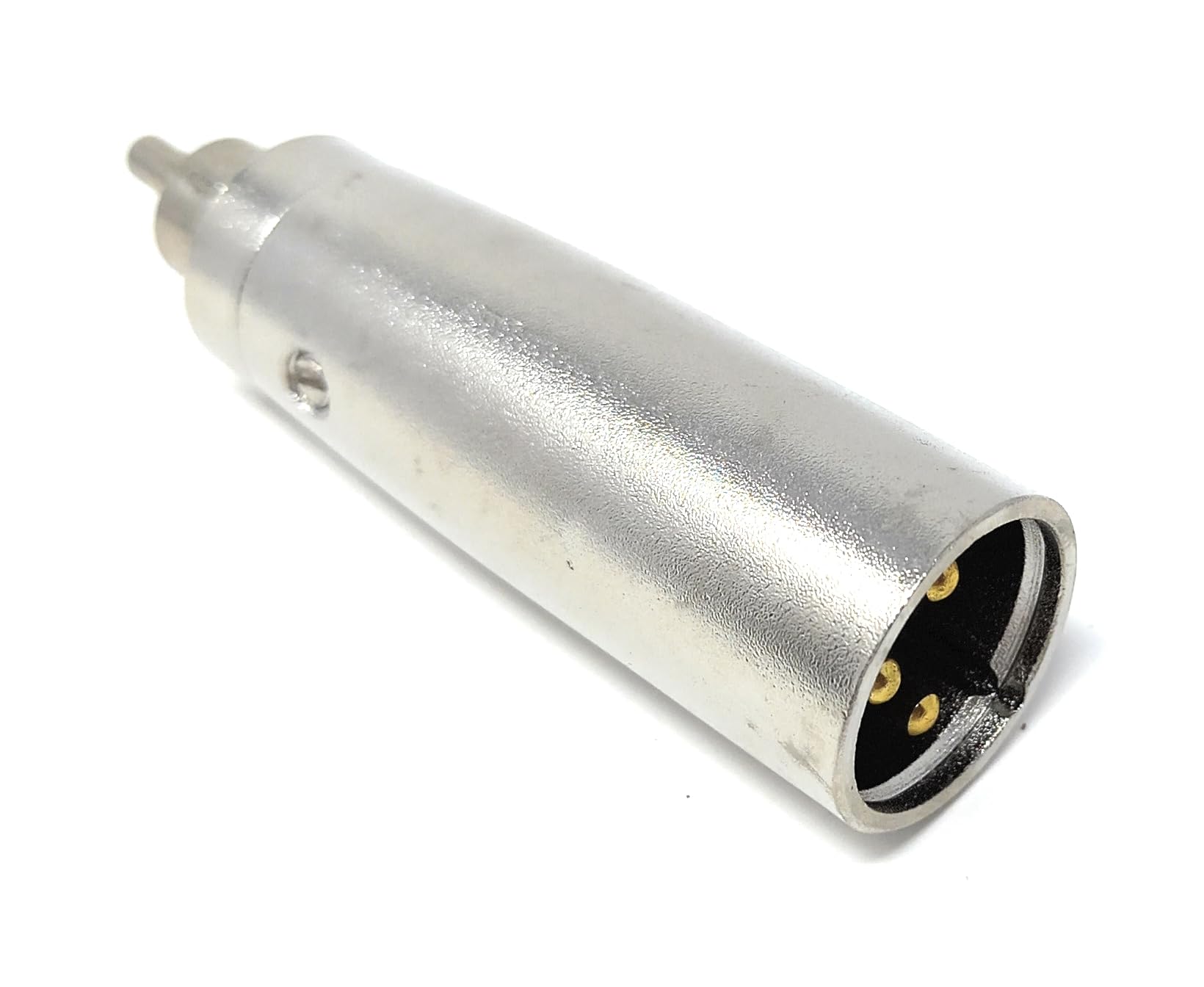 DRUT 1pcs. XLR Male Plug 3 Pins to RCA Phono Plug Mono Audio Cable Converter Adapter (Silver)